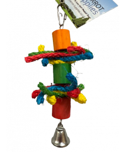 Parrot-Supplies Sisal Rope and Wood Beak Pleaser Parrot Toy